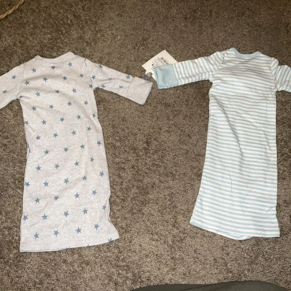 Baby Cloud island sleep gowns. Size Preemie. 2 pieces